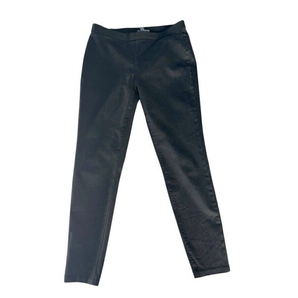 Eileen Fisher Women's Sz S Black Ankle Pull On Tapered Organic Cotton Pants